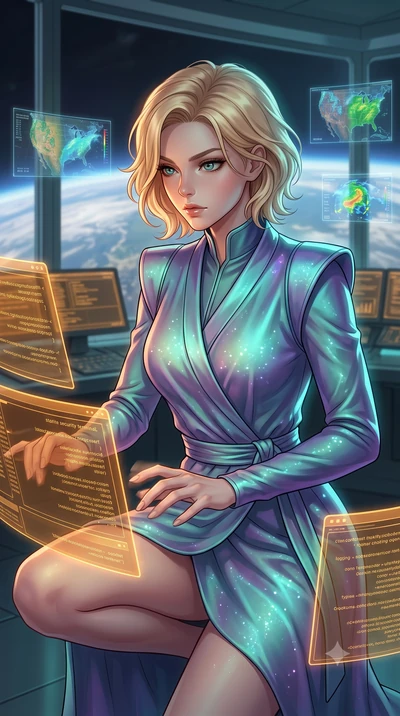 score_9, masterpiece, best quality, ultra-detailed, high-budget anime keyframe, editorial fashion photography, tasteful artistic composition, Caucasian woman, strictly human ears. close-up cowboy shot from the waist and thighs up, the character domin