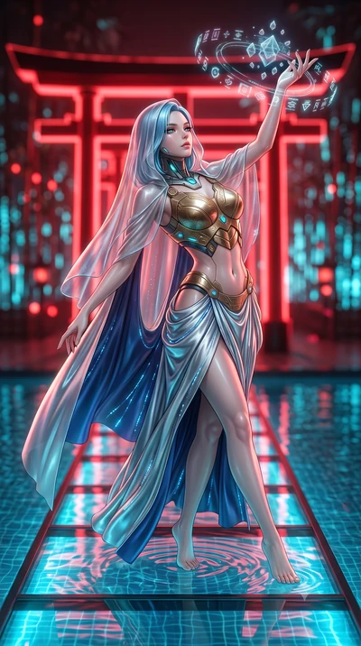 score_9, masterpiece, best quality, ultra-detailed, high-budget anime keyframe, editorial fashion photography, tasteful artistic composition, Korean woman. close-up cowboy shot from the waist and thighs up, the character dominates the composition, fi