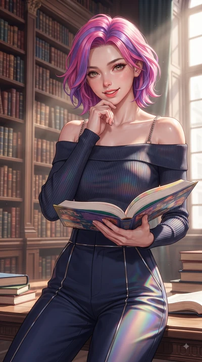 score_9, masterpiece, best quality, ultra-detailed, high-budget anime keyframe, editorial fashion photography, tasteful artistic composition, Caucasian woman. close-up cowboy shot from the waist and thighs up, the character dominates the composition,