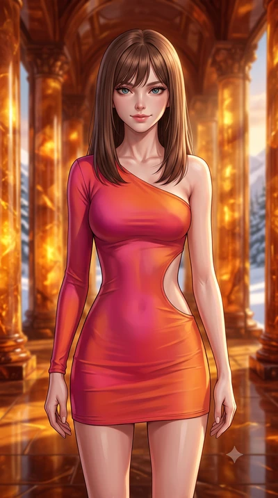 score_9, masterpiece, best quality, ultra-detailed, high-budget anime keyframe, editorial fashion photography, tasteful artistic composition, Korean woman. close-up cowboy shot from the waist and thighs up, the character dominates the composition, fi
