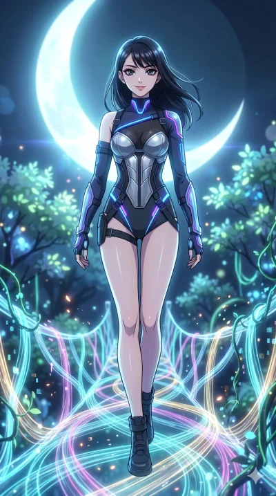 score_9, masterpiece, best quality, ultra-detailed, High-budget Anime Keyframe, vibrant colors, fluid line-art, expressive lighting, cinematic composition, Ufotable-style visual effects, top-tier animation quality, Japanese woman with delicate and el
