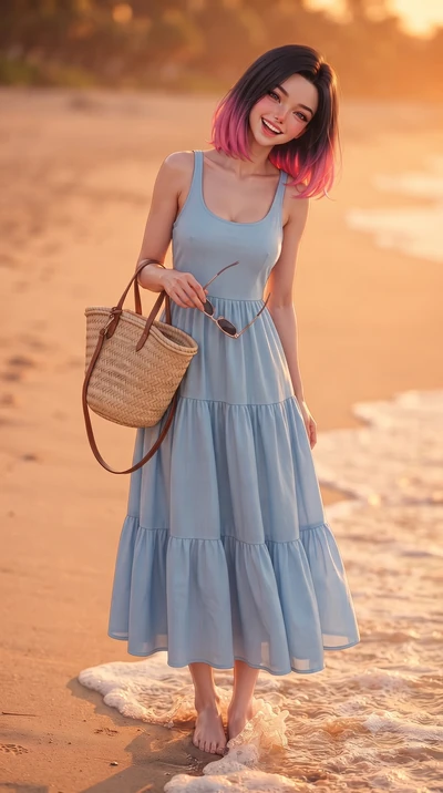 score_9, masterpiece, best quality, ultra-detailed, high-budget anime keyframe, editorial fashion photography, tasteful artistic composition, Korean woman. close-up cowboy shot from the waist and thighs up, the character dominates the composition, fi