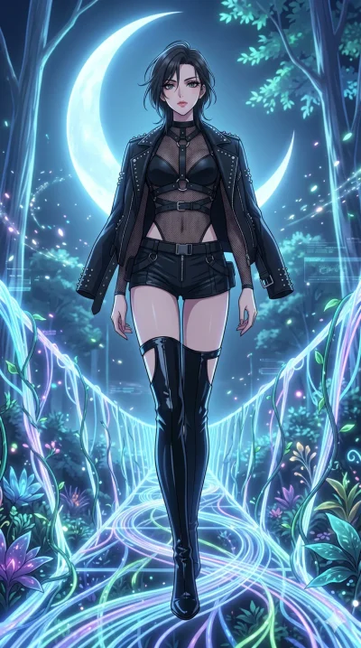 score_9, masterpiece, best quality, ultra-detailed, High-budget Anime Keyframe, vibrant colors, fluid line-art, expressive lighting, cinematic composition, Ufotable-style visual effects, top-tier animation quality, Japanese woman with delicate and el