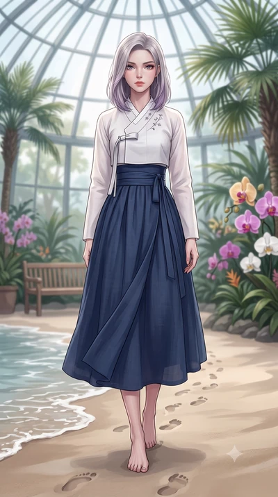 score_9, masterpiece, best quality, ultra-detailed, high-budget anime keyframe, editorial fashion photography, tasteful artistic composition, Caucasian woman woman. low angle full-body shot from head to toe showing her feet, filling the entire 9:16 v