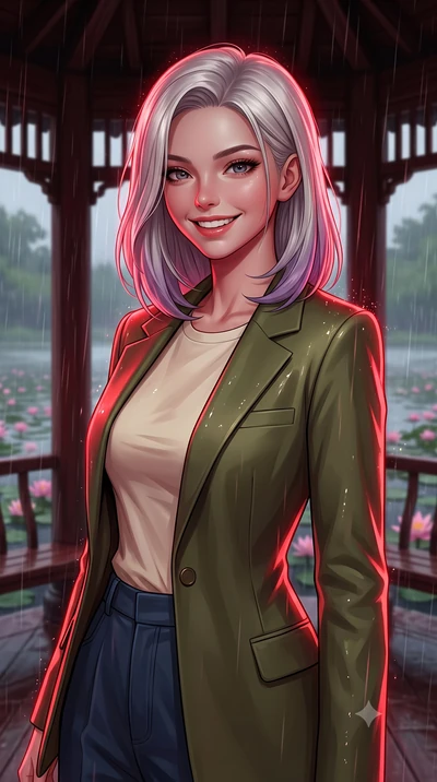 score_9, masterpiece, best quality, ultra-detailed, high-budget anime keyframe, editorial fashion photography, tasteful artistic composition, Caucasian woman, strictly human ears. close-up cowboy shot from the waist and thighs up, the character domin