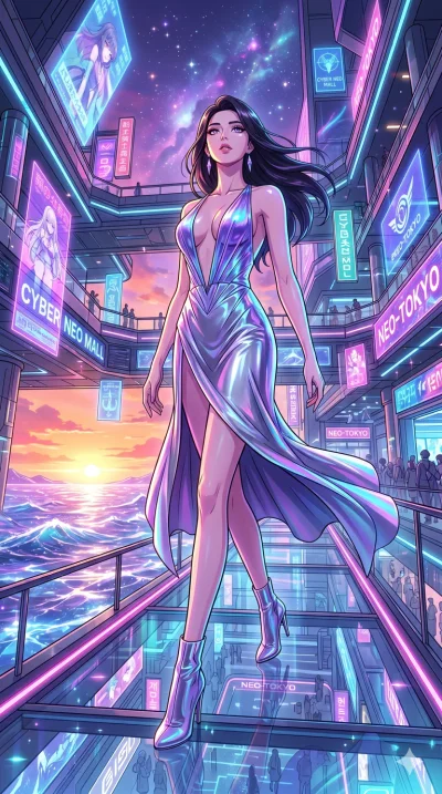 score_9, masterpiece, best quality, ultra-detailed, High-budget Anime Keyframe, vibrant colors, fluid line-art, expressive lighting, cinematic composition, Ufotable-style visual effects, top-tier animation quality, Korean woman with idol-like refined