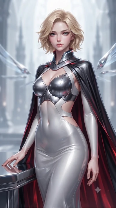 score_9, masterpiece, best quality, ultra-detailed, high-budget anime keyframe, editorial fashion photography, tasteful artistic composition, Caucasian woman. close-up cowboy shot from the waist and thighs up, the character dominates the composition,