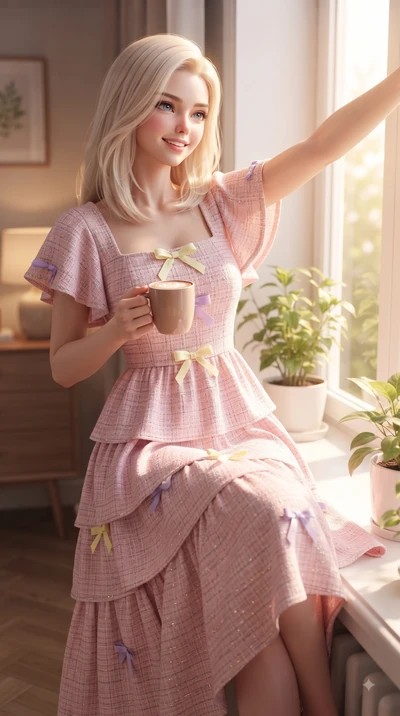 score_9, masterpiece, best quality, ultra-detailed, high-budget anime keyframe, editorial fashion photography, tasteful artistic composition, Caucasian woman. close-up cowboy shot from the waist and thighs up, the character dominates the composition,