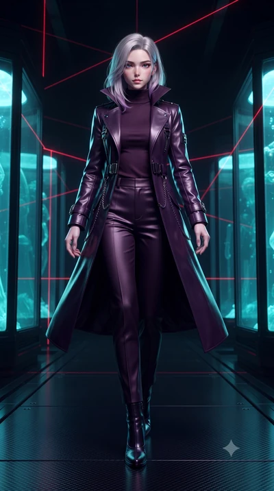 score_9, masterpiece, best quality, ultra-detailed, high-budget anime keyframe, editorial fashion photography, tasteful artistic composition, Caucasian woman. low angle full-body shot from head to toe showing her feet, filling the entire 9:16 vertica