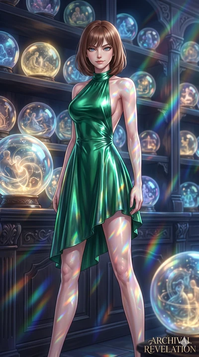 score_9, masterpiece, best quality, ultra-detailed, high-budget anime keyframe, editorial fashion photography, tasteful artistic composition, Caucasian woman, strictly human ears. cowboy shot from the thighs up, character and outfit filling the frame