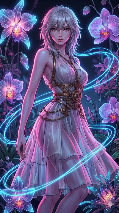 score_9, masterpiece, best quality, ultra-detailed, high-budget anime keyframe, editorial fashion photography, tasteful artistic composition, Japanese woman. upper body close-up from the thighs up, character filling the screen for maximum presence. t
