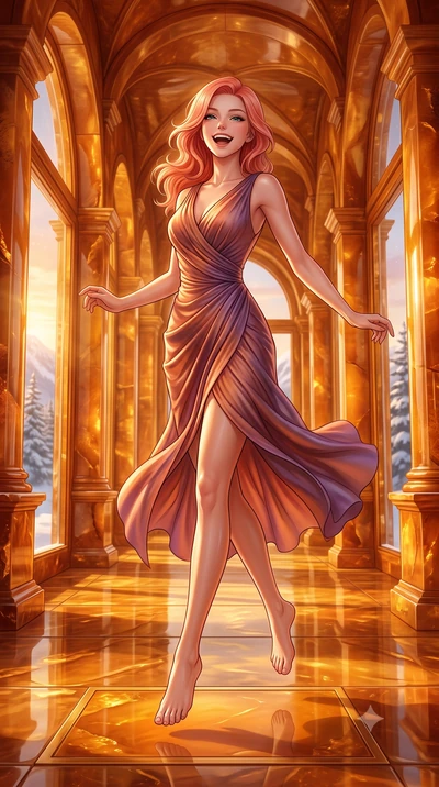 score_9, masterpiece, best quality, ultra-detailed, high-budget anime keyframe, editorial fashion photography, tasteful artistic composition, Japanese woman. low angle full-body shot from head to toe showing her feet, filling the entire 9:16 vertical