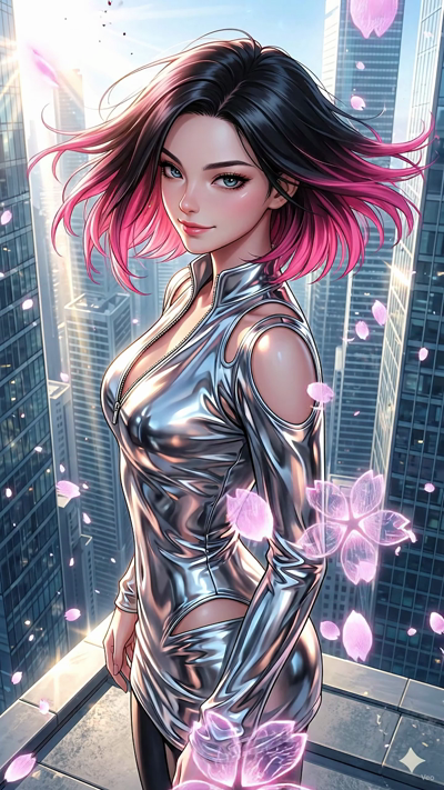 An atmospheric anime keyframe video with a slow-motion feel. The camera slowly glides sideways. Volumetric light rays stream from above, casting soft, moving shadows. Tiny dust particles drift in the light. The character's hair moves gently in a quie
