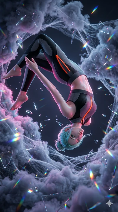 score_9, masterpiece, best quality, ultra-detailed, high-budget anime keyframe, editorial fashion photography, tasteful artistic composition, Japanese woman. low angle full-body shot from head to toe showing her feet, filling the entire 9:16 vertical