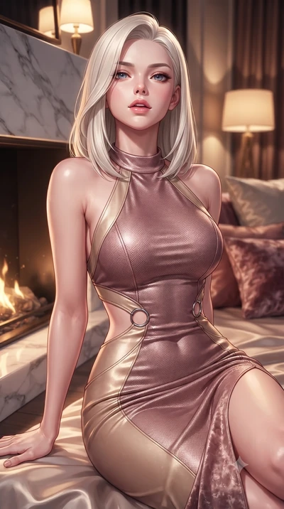 score_9, masterpiece, best quality, ultra-detailed, high-budget anime keyframe, editorial fashion photography, tasteful artistic composition, Caucasian woman. close-up cowboy shot from the waist and thighs up, the character dominates the composition,
