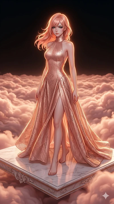 score_9, masterpiece, best quality, ultra-detailed, high-budget anime keyframe, editorial fashion photography, tasteful artistic composition, Japanese woman. cowboy shot from the thighs up, character and outfit filling the frame for maximum editorial