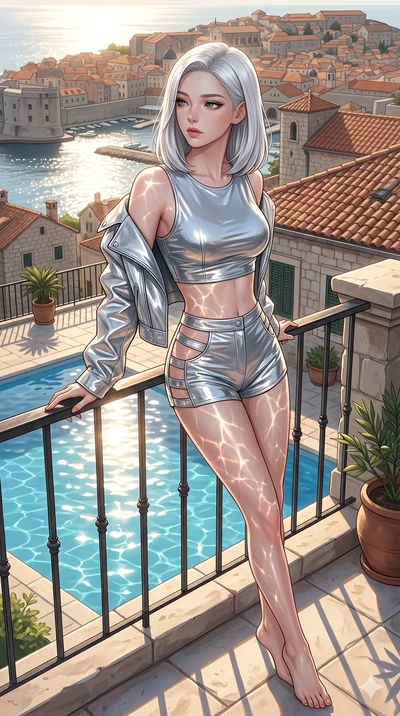 score_9, masterpiece, best quality, ultra-detailed, high-budget anime keyframe, editorial fashion photography, tasteful artistic composition, Korean woman. cowboy shot from the thighs up, character and outfit filling the frame for maximum editorial p