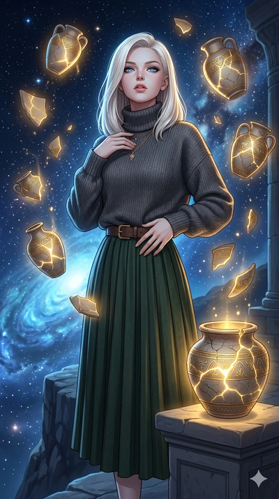 score_9, masterpiece, best quality, ultra-detailed, high-budget anime keyframe, editorial fashion photography, tasteful artistic composition, Caucasian woman, strictly human ears. cowboy shot from the thighs up, character and outfit filling the frame