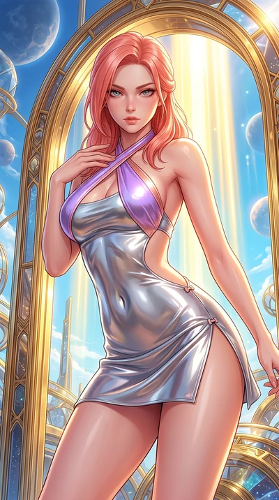 score_9, masterpiece, best quality, ultra-detailed, high-budget anime keyframe, semi-realistic 3D game render, editorial fashion photography, tasteful artistic composition, Japanese woman. close-up cowboy shot from the waist and thighs up, the charac