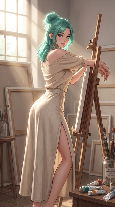 score_9, masterpiece, best quality, ultra-detailed, high-budget anime keyframe, editorial fashion photography, tasteful artistic composition, Japanese woman. cowboy shot from the thighs up, character and outfit filling the frame for maximum editorial
