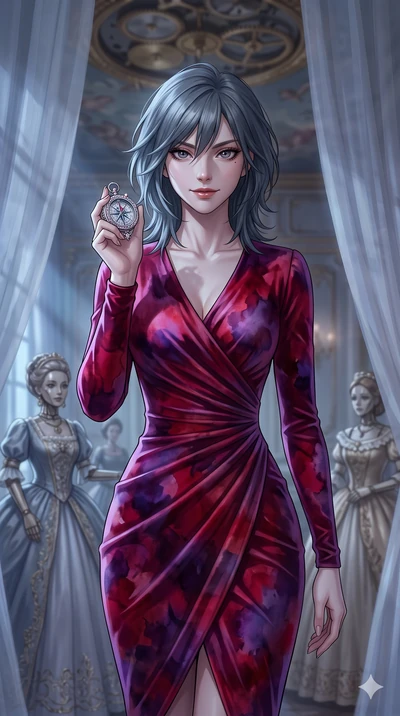 score_9, masterpiece, best quality, ultra-detailed, high-budget anime keyframe, editorial fashion photography, tasteful artistic composition, Caucasian woman, strictly human ears. close-up cowboy shot from the waist and thighs up, the character domin