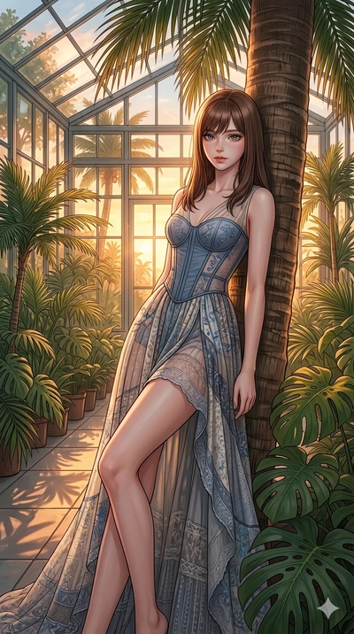score_9, masterpiece, best quality, ultra-detailed, high-budget anime keyframe, editorial fashion photography, tasteful artistic composition, Korean woman. cowboy shot from the thighs up, character and outfit filling the frame for maximum editorial p