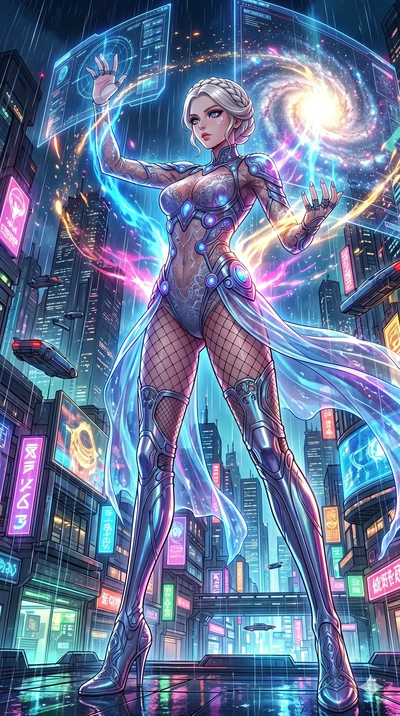 score_9, masterpiece, best quality, ultra-detailed, High-budget Anime Keyframe, vibrant colors, fluid line-art, expressive lighting, cinematic composition, Ufotable-style visual effects, top-tier animation quality, Japanese woman with delicate and el