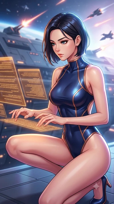score_9, masterpiece, best quality, ultra-detailed, high-budget anime keyframe, editorial fashion photography, tasteful artistic composition, Korean woman. close-up cowboy shot from the waist and thighs up, the character dominates the composition, fi