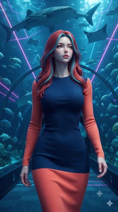 score_9, masterpiece, best quality, ultra-detailed, high-budget anime keyframe, editorial fashion photography, tasteful artistic composition, Caucasian woman, strictly human ears. close-up cowboy shot from the waist and thighs up, the character domin