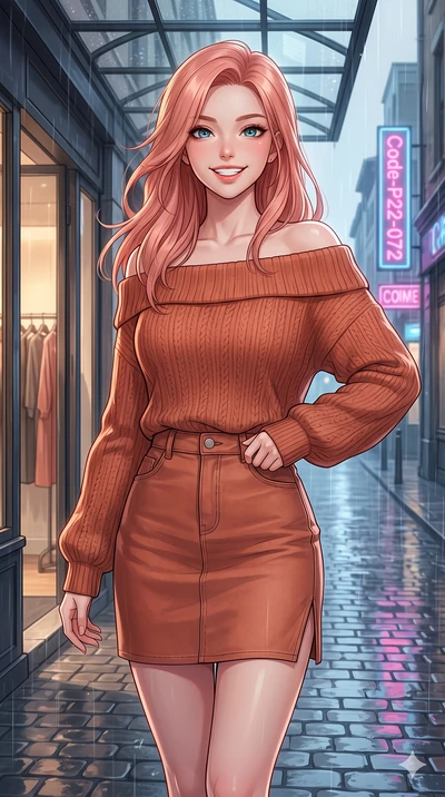 score_9, masterpiece, best quality, ultra-detailed, high-budget anime keyframe, vibrant anime aesthetic, Japanese woman. close-up cowboy shot from the waist and thighs up, the character dominates the composition, filling the frame with her large pres