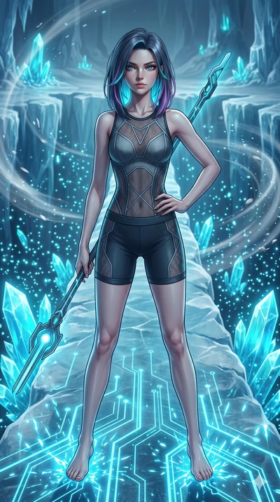 score_9, masterpiece, best quality, ultra-detailed, high-budget anime keyframe, editorial fashion photography, tasteful artistic composition, Caucasian woman, strictly human ears. cowboy shot from the thighs up, character and outfit filling the frame