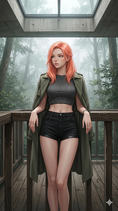 score_9, masterpiece, best quality, ultra-detailed, high-budget anime keyframe, editorial fashion photography, tasteful artistic composition, Japanese woman. cowboy shot from the thighs up, character and outfit filling the frame for maximum editorial