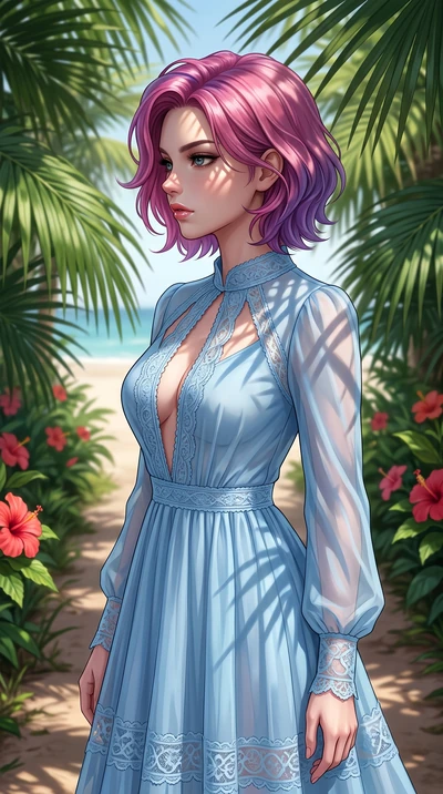 score_9, masterpiece, best quality, ultra-detailed, high-budget anime keyframe, editorial fashion photography, tasteful artistic composition, Caucasian woman woman. close-up cowboy shot from the waist and thighs up, the character dominates the compos