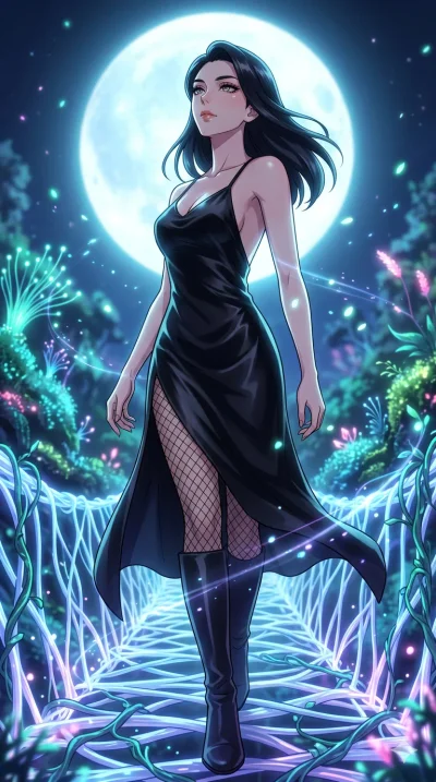 score_9, masterpiece, best quality, ultra-detailed, High-budget Anime Keyframe, vibrant colors, fluid line-art, expressive lighting, cinematic composition, Ufotable-style visual effects, top-tier animation quality, Japanese woman with delicate and el