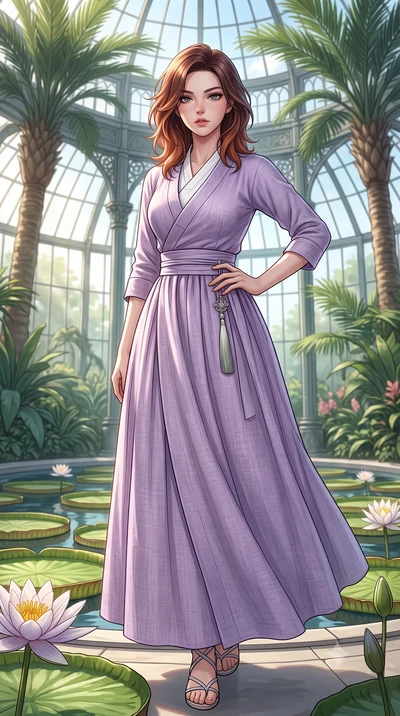 score_9, masterpiece, best quality, ultra-detailed, high-budget anime keyframe, editorial fashion photography, tasteful artistic composition, Korean woman woman. low angle full-body shot from head to toe showing her feet, filling the entire 9:16 vert