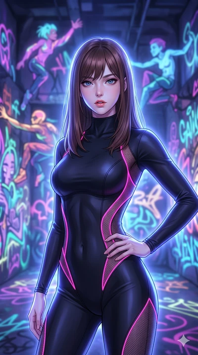 score_9, masterpiece, best quality, ultra-detailed, high-budget anime keyframe, editorial fashion photography, tasteful artistic composition, Korean woman. close-up cowboy shot from the waist and thighs up, the character dominates the composition, fi
