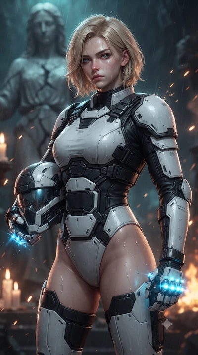 score_9, masterpiece, best quality, ultra-detailed, high-budget anime keyframe, editorial fashion photography, tasteful artistic composition, Caucasian woman. close-up cowboy shot from the waist and thighs up, the character dominates the composition,