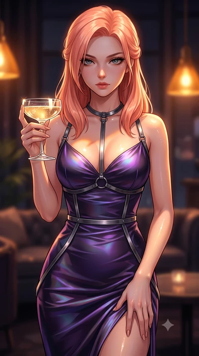 score_9, masterpiece, best quality, ultra-detailed, high-budget anime keyframe, editorial fashion photography, tasteful artistic composition, Japanese woman. close-up cowboy shot from the waist and thighs up, the character dominates the composition, 