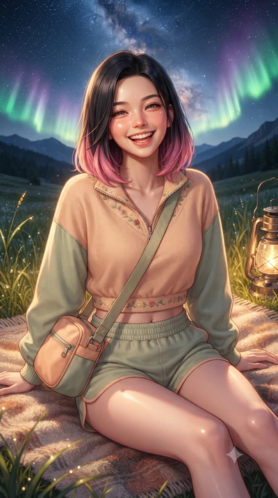 score_9, masterpiece, best quality, ultra-detailed, high-budget anime keyframe, editorial fashion photography, tasteful artistic composition, Korean woman. close-up cowboy shot from the waist and thighs up, the character dominates the composition, fi