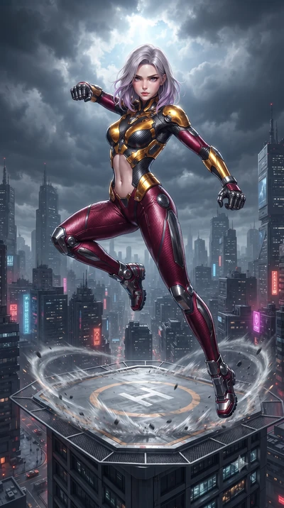 score_9, masterpiece, best quality, ultra-detailed, high-budget anime keyframe, editorial fashion photography, tasteful artistic composition, Caucasian woman. low angle full-body shot from head to toe showing her feet, filling the entire 9:16 vertica