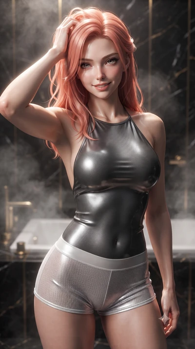score_9, masterpiece, best quality, ultra-detailed, high-budget anime keyframe, editorial fashion photography, tasteful artistic composition, Japanese woman. close-up cowboy shot from the waist and thighs up, the character dominates the composition, 