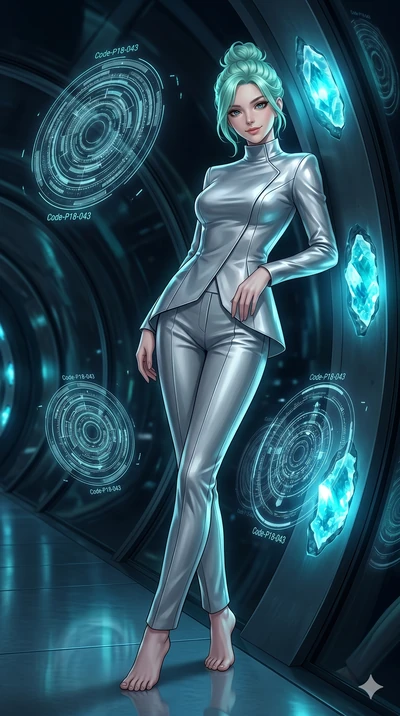 score_9, masterpiece, best quality, ultra-detailed, high-budget anime keyframe, editorial fashion photography, tasteful artistic composition, Japanese woman. low angle full-body shot from head to toe showing her feet, filling the entire 9:16 vertical