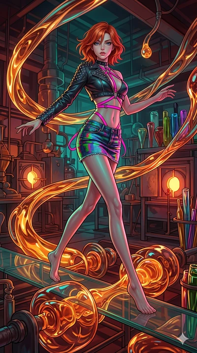 score_9, masterpiece, best quality, ultra-detailed, high-budget anime keyframe, Caucasian woman, strictly human ears. low angle full-body shot filling the entire 9:16 frame with her statuesque presence, stretching the vertical silhouette. bounding th