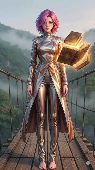 score_9, masterpiece, best quality, ultra-detailed, high-budget anime keyframe, editorial fashion photography, tasteful artistic composition, Caucasian woman, strictly human ears. low angle full-body shot from head to toe showing her feet, filling th