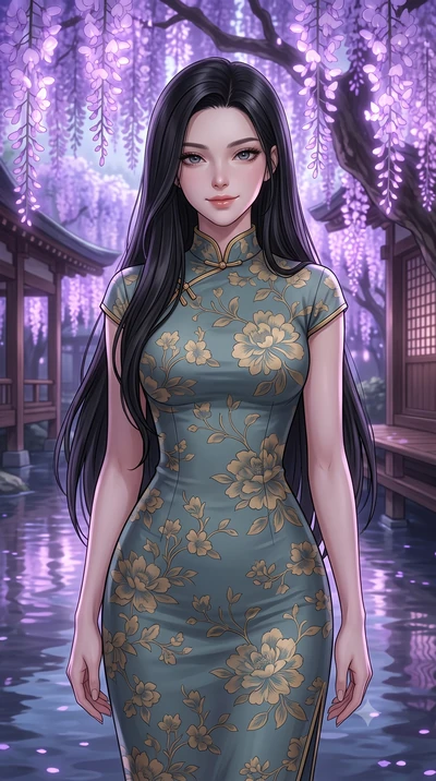 score_9, masterpiece, best quality, ultra-detailed, high-budget anime keyframe, editorial fashion photography, tasteful artistic composition, Korean woman. close-up cowboy shot from the waist and thighs up, the character dominates the composition, fi