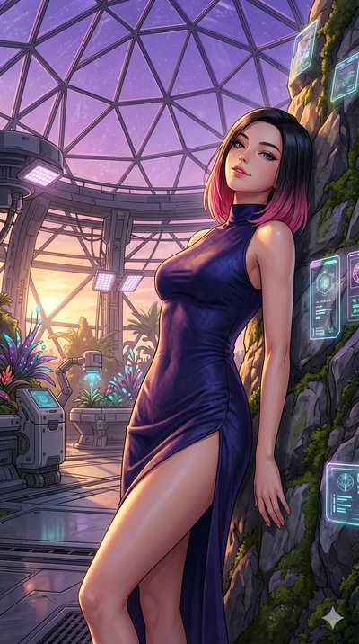 score_9, masterpiece, best quality, ultra-detailed, high-budget anime keyframe, editorial fashion photography, tasteful artistic composition, Korean woman. cowboy shot from the thighs up, character and outfit filling the frame for maximum editorial p