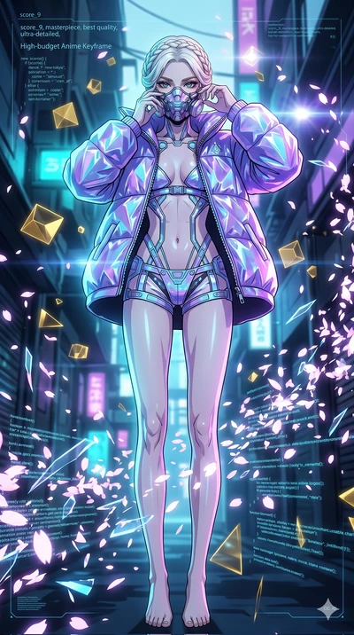 score_9, masterpiece, best quality, ultra-detailed, High-budget Anime Keyframe, vibrant colors, fluid line-art, expressive lighting, cinematic composition, Ufotable-style visual effects, top-tier animation quality, Korean woman with idol-like refined