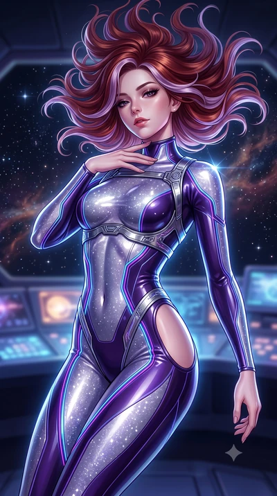 score_9, masterpiece, best quality, ultra-detailed, high-budget anime keyframe, semi-realistic 3D game render, editorial fashion photography, tasteful artistic composition, Caucasian woman. close-up cowboy shot from the waist and thighs up, the chara