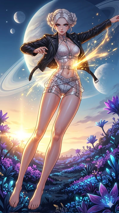 score_9, masterpiece, best quality, ultra-detailed, High-budget Anime Keyframe, vibrant colors, fluid line-art, expressive lighting, cinematic composition, Ufotable-style visual effects, top-tier animation quality, Japanese woman with delicate and el