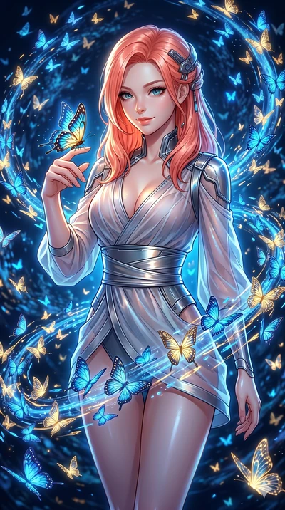score_9, masterpiece, best quality, ultra-detailed, high-budget anime keyframe, editorial fashion photography, tasteful artistic composition, Japanese woman. Upper body close-up from the thighs up, character filling the screen for maximum presence. S